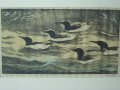 Henry Niestle:
Seeschwalben
Öl auf Leinwand, unten links signiert, Maße: 45 x 100 cm