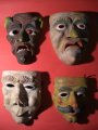 Sammlung hölzerne Masken 