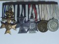 Königreich Bayern, Ordensspange mir fünf Auszeichnungen, u.a. Kronprinz Rupprecht Medaille in Bronze (verliehen 1925  1933)